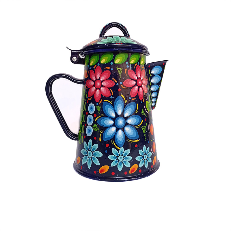 Cafetera pintada a mano Tigua - PIMKAY