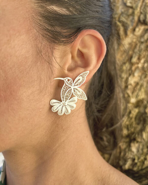 Aretes Colibrí Plata