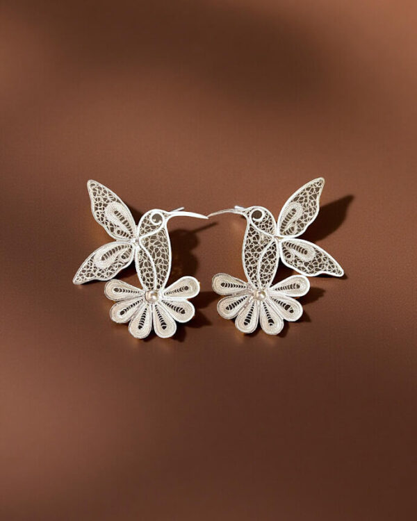 Aretes Colibrí Plata