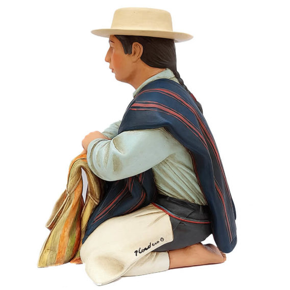 Hombre Saraguro Ceramica Ecuatoriana artesania fina