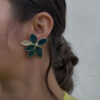 Aretes Cattleya Zafiro