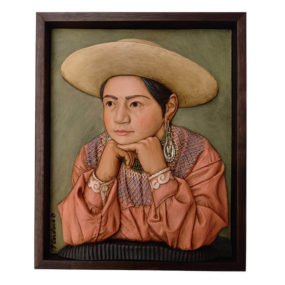 Saraguro girl ceramic art ecuador