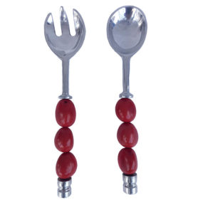 pewter and tagua serving set