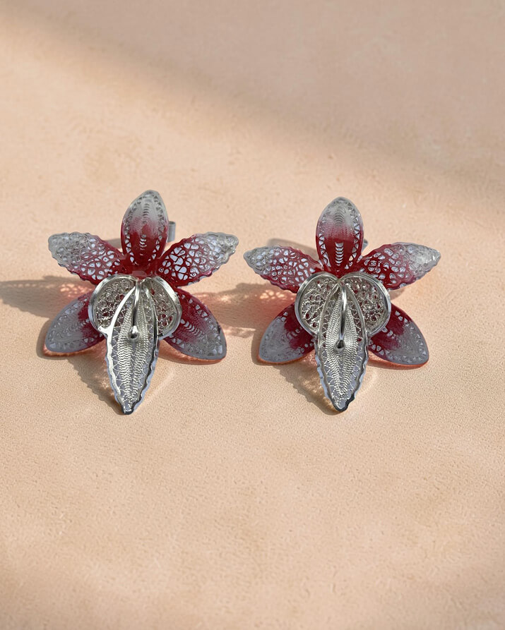Aretes Orquídea Ecuador
