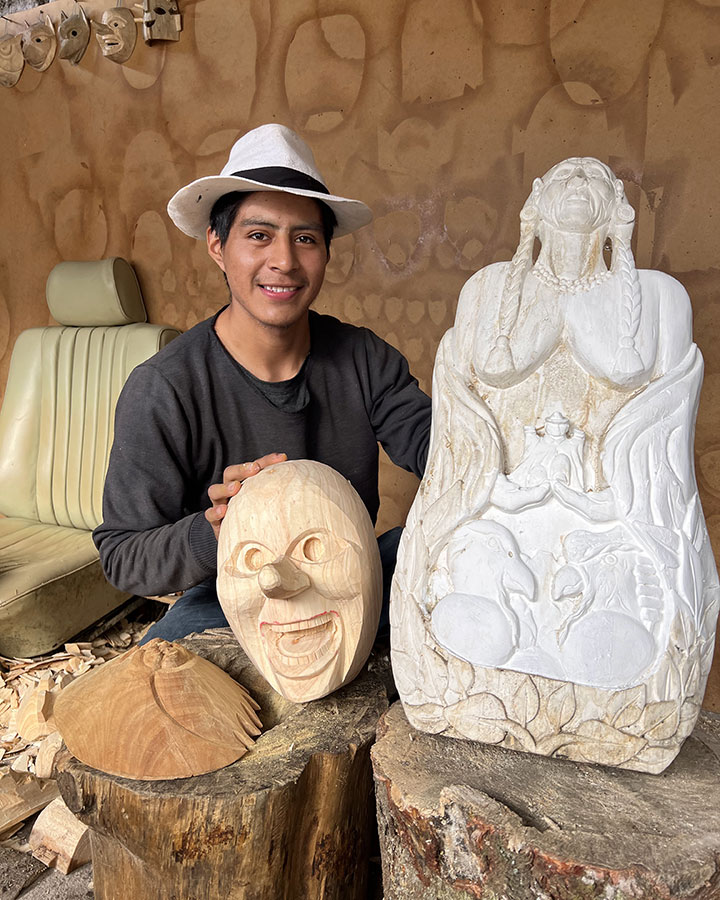 Artesano Máscara de Tigua