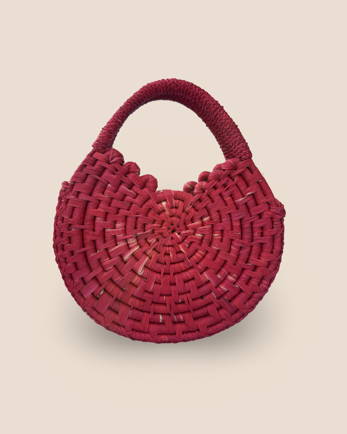 Bolso Paja Toquilla Rojo